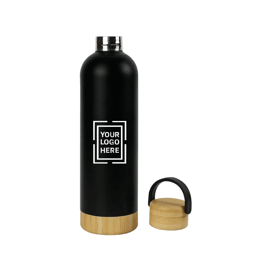 حافظة حرارية من الستانلس ستيل بغطاء قاعدة من الخيزران – 750 مل - 3