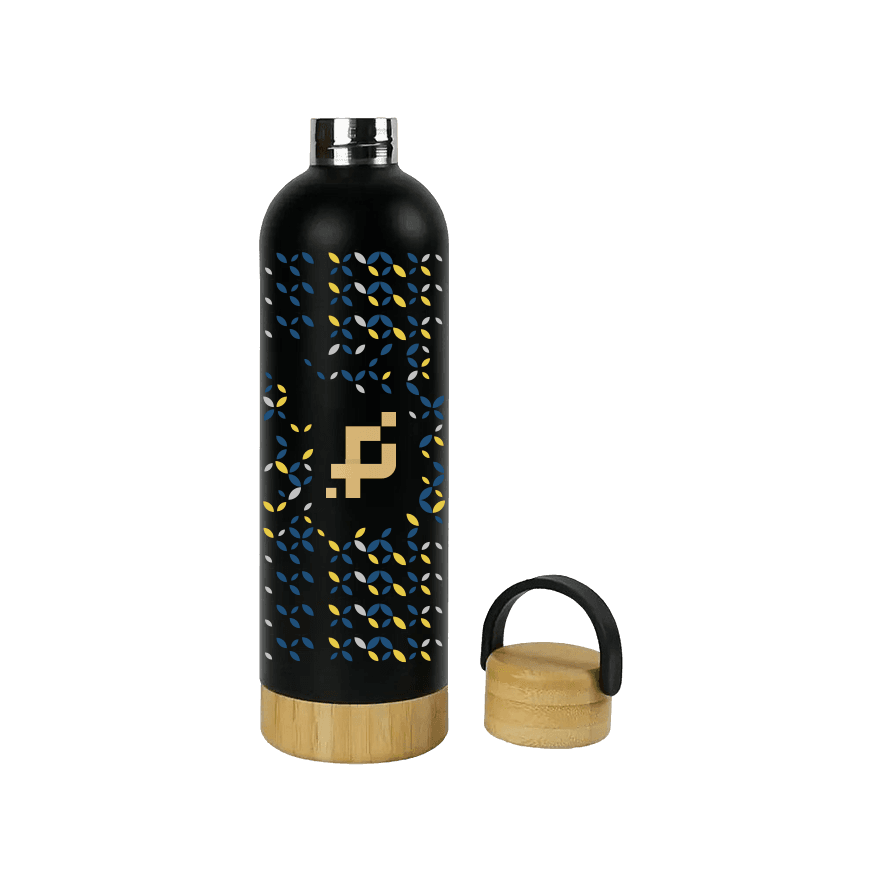 حافظة حرارية من الستانلس ستيل بغطاء قاعدة من الخيزران – 750 مل - 4