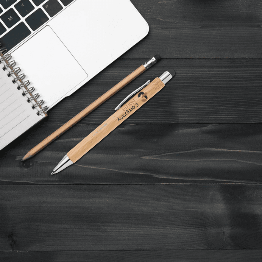 قلم من الخيزران  مع قلم لمس - 4