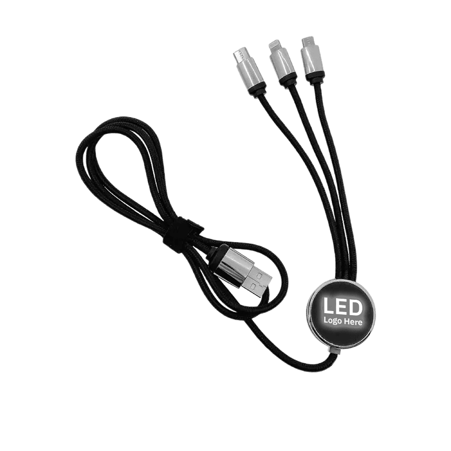 كابل شحن متعدد بشعار مضيء - 5 في 1 - 2