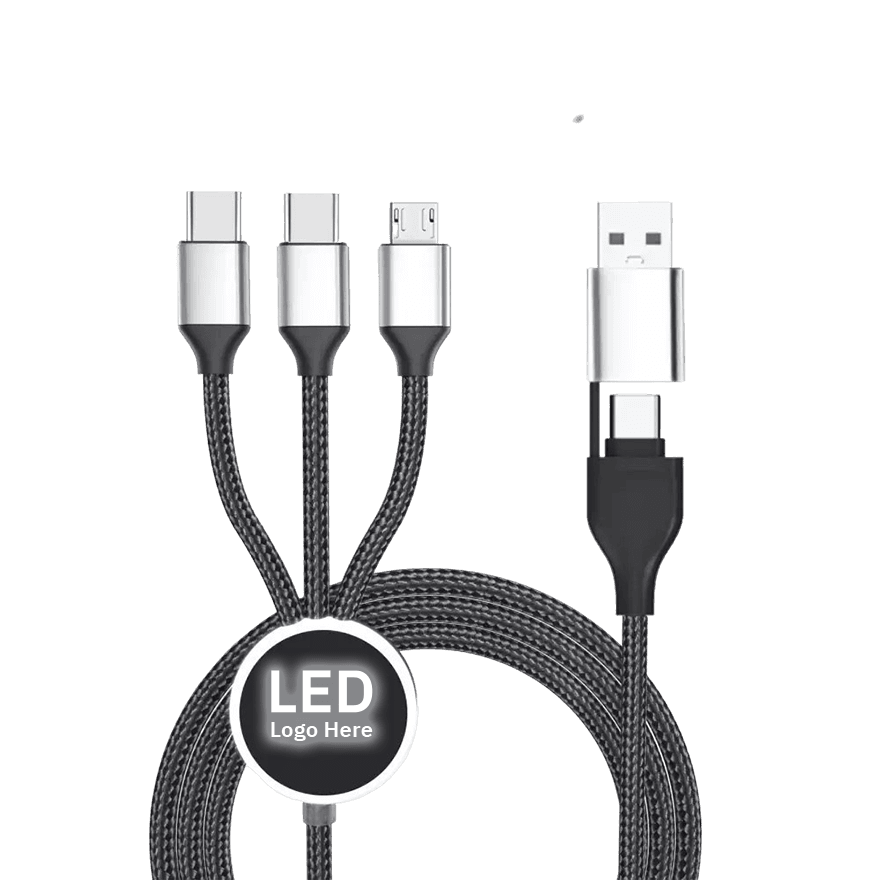 كابل شحن متعدد بشعار مضيء - 5 في 1 - 3