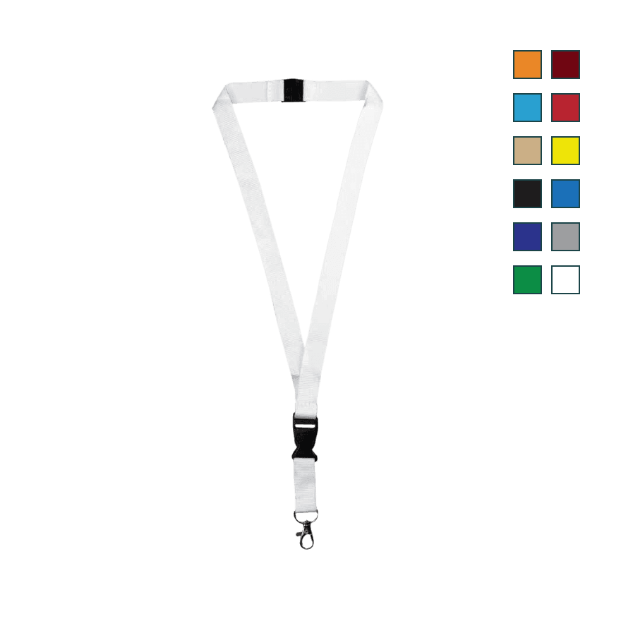 لانيارد مزود بخطاف زناد، قفل أمان، ومشبك - 3