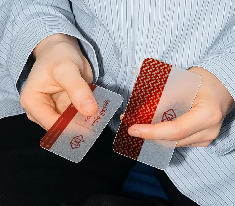 بطاقات عمل بلاستيك ثلجية (فروستد) - 2