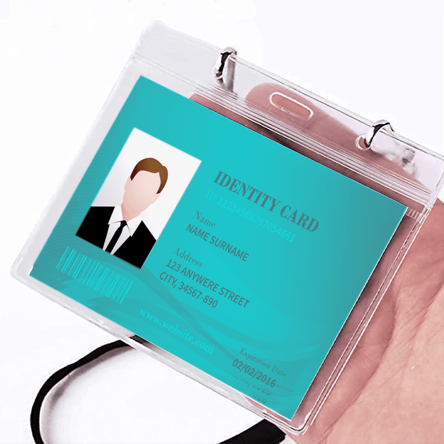 حامل بطاقة هوية بلاستيكي شفاف - 4