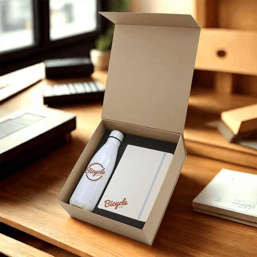 مجموعة هدايا تحتوي على نوت بوك وقلم وحافظة ماء - 4