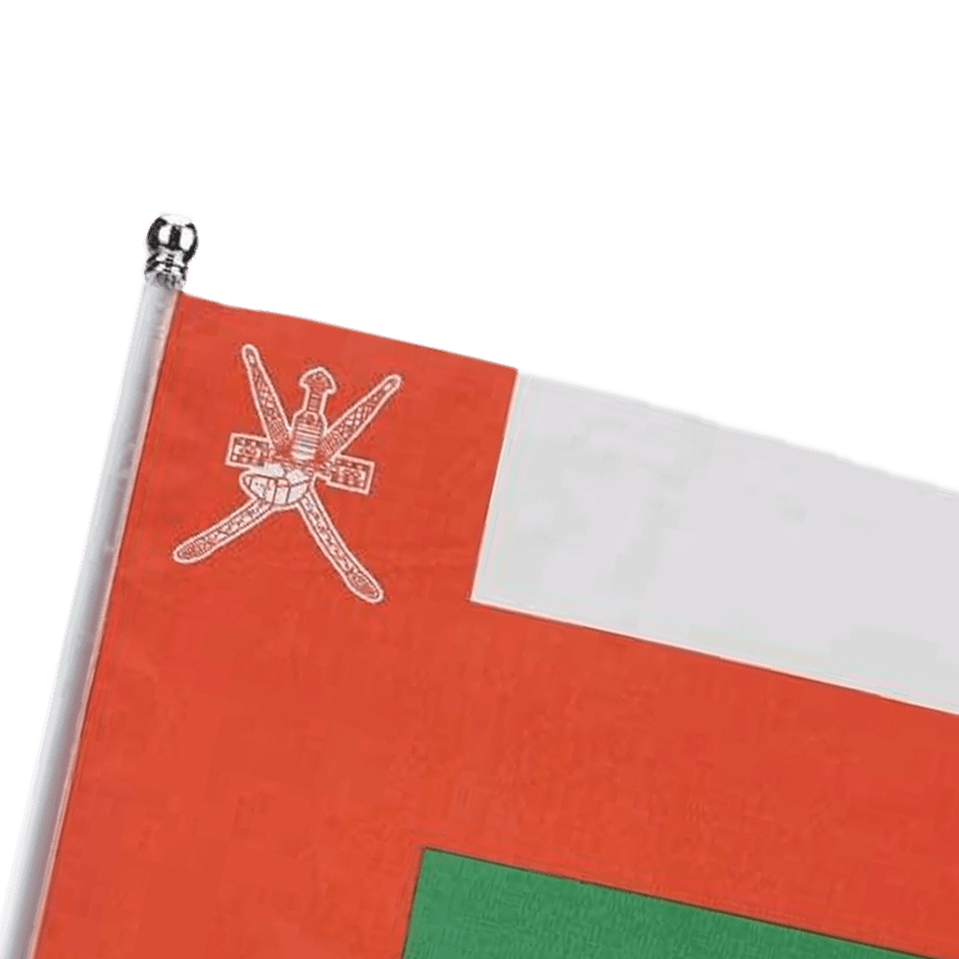 حامل علم بقاعدة فضية وعمود معدني - 4