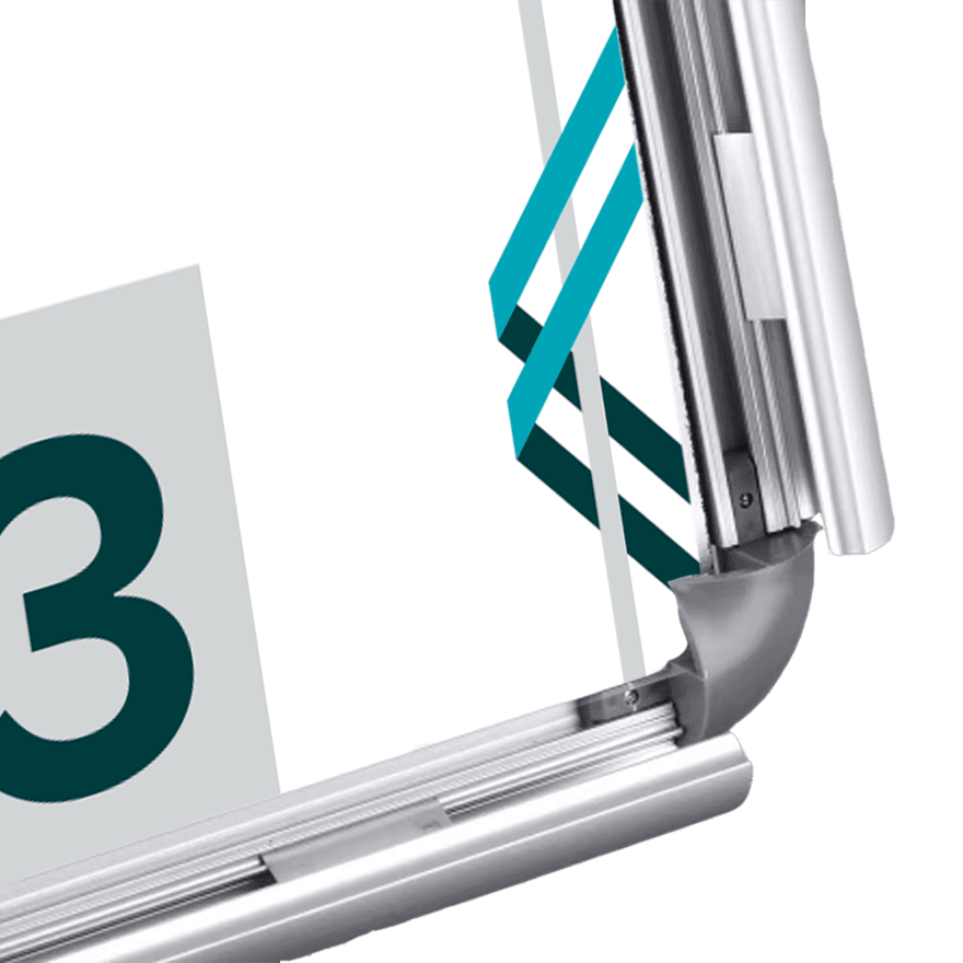 حامل لافتات أرضي للمعارض عرضي - 4