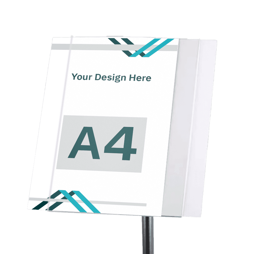 حامل لافتات أرضي للمعارض طولي - 2