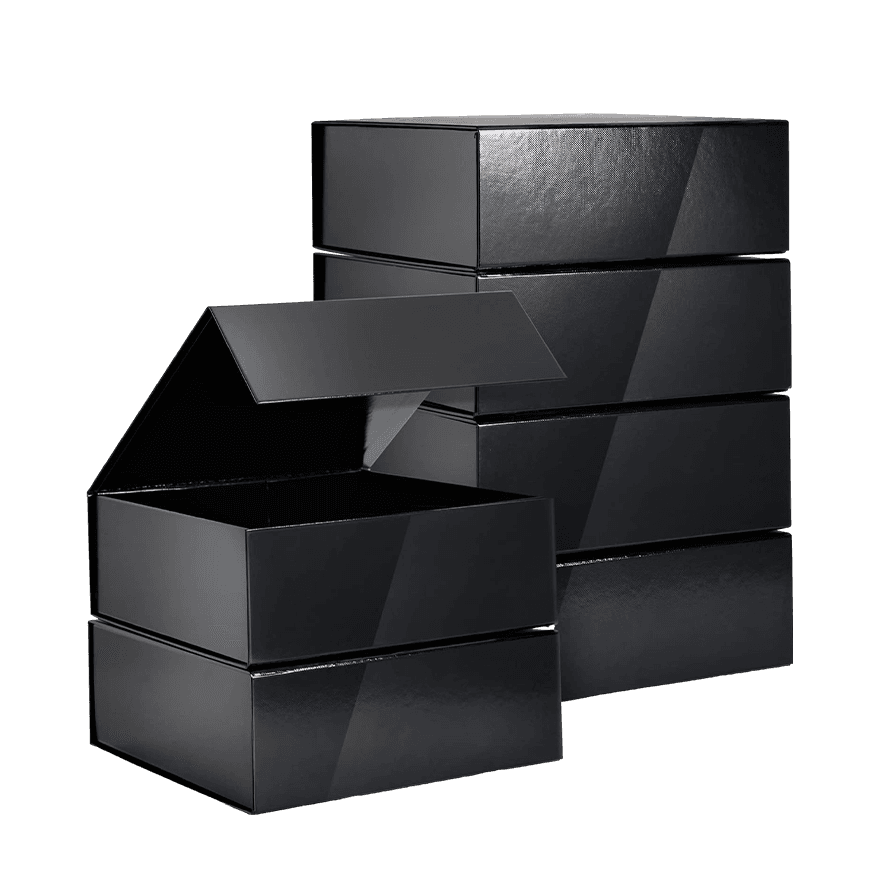 صندوق هدايا أسود مع قفل مغناطيسي (حجم XL) - 4