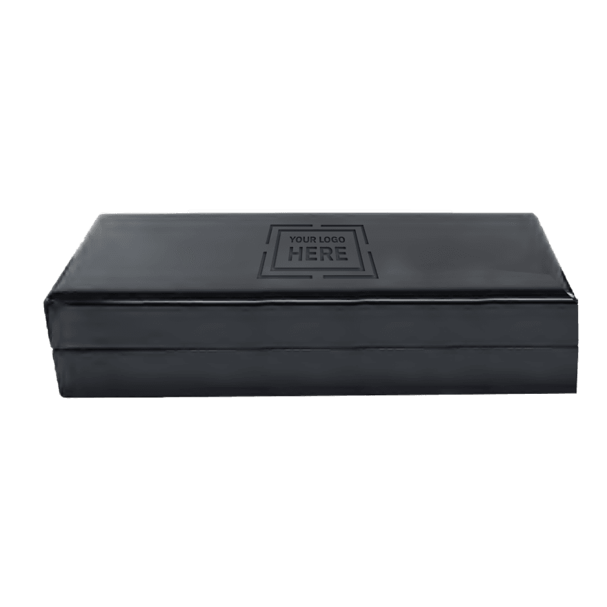 علبة قلم فاخرة بتصميم أسود لامع - 4