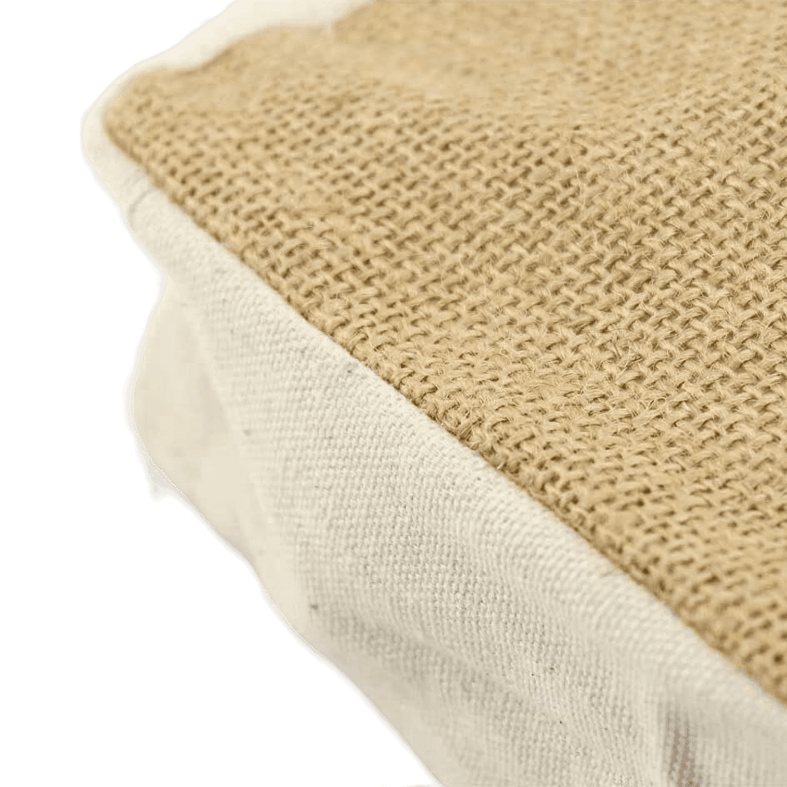 حقيبة سحاب 8 أونصة من الجوت الطبيعي والقطن - 2