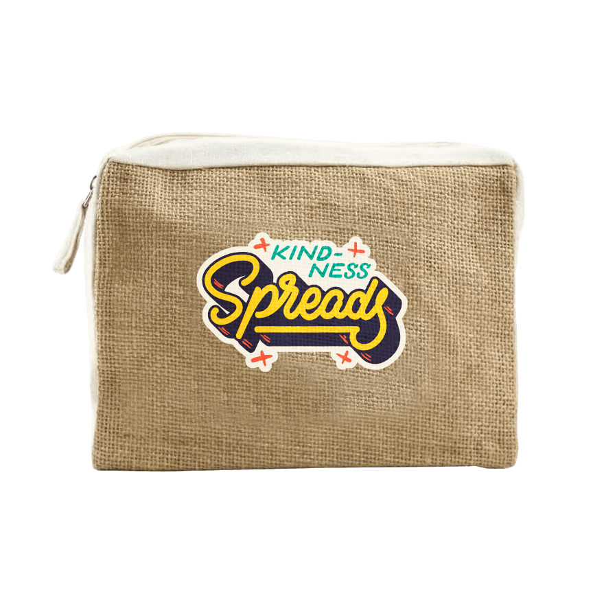 حقيبة سحاب 8 أونصة من الجوت الطبيعي والقطن - 4