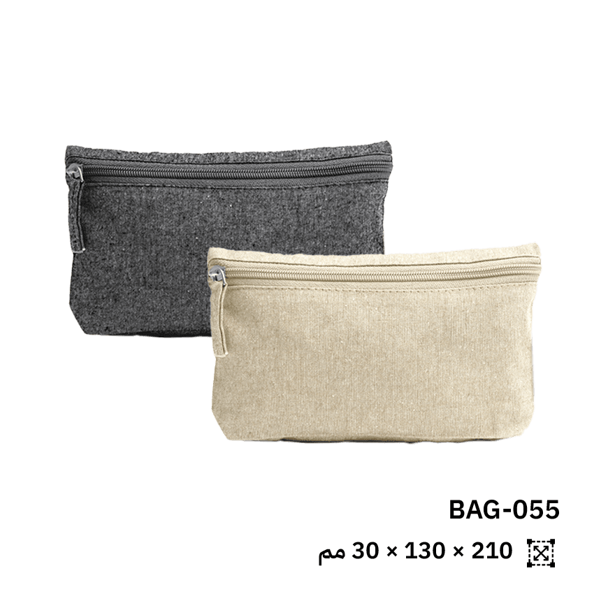 حقيبة قطنية 6 أوقية مع سحّاب أمامي - 2