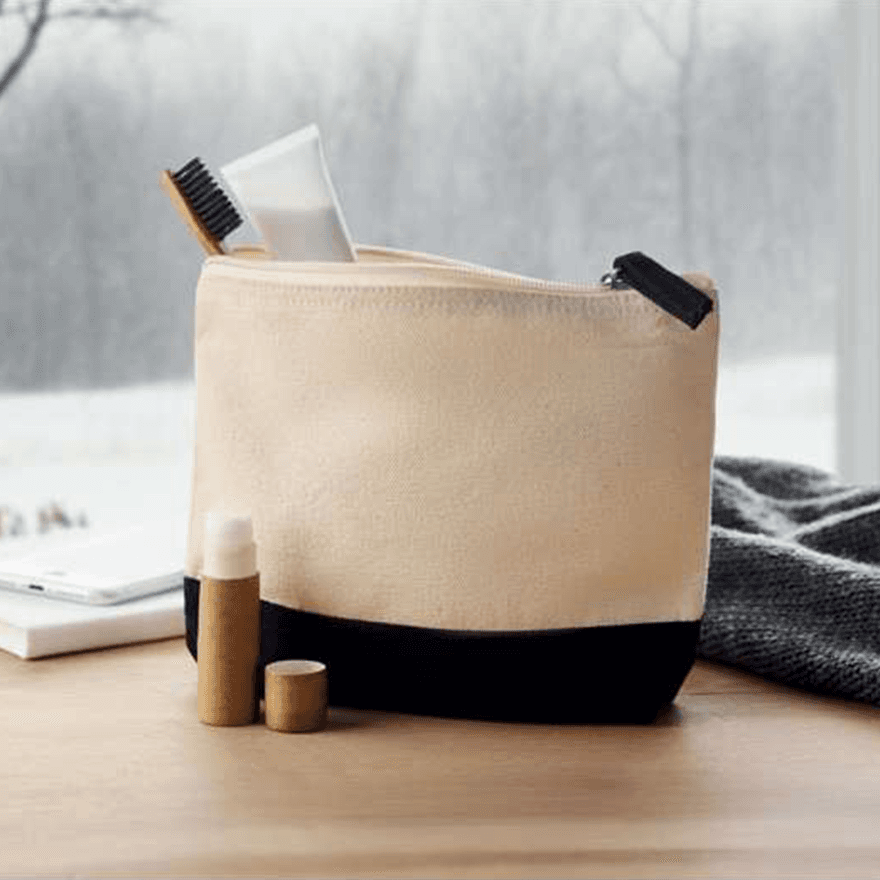 حقيبة سحاب قماش قطن - 4