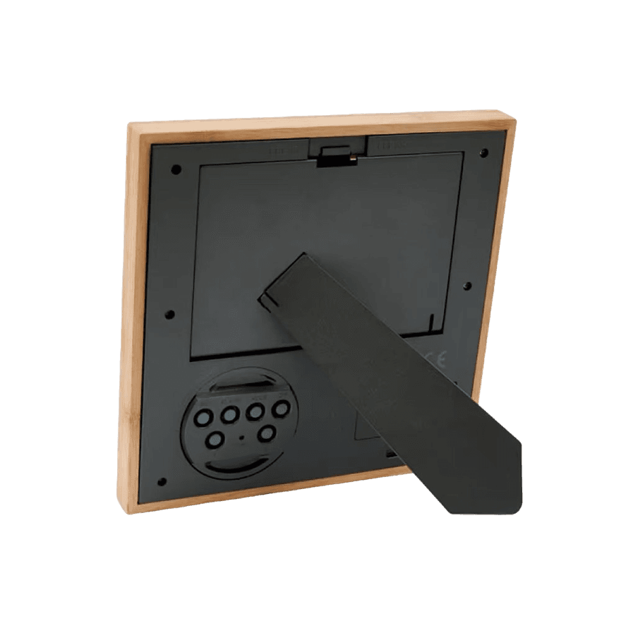 إطار صور من البامبو مع ساعة رقمية - 2