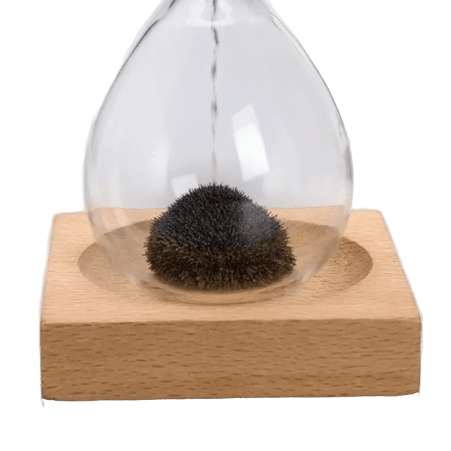 ساعة رملية بقاعدة خشبية - 4